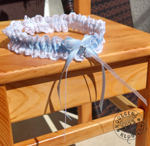 Podvazek elast.krajka 32mm + klíček svatba svatební svatební doplněk svatební dekorace podvazek pro nevěstu saténový podvazek zdobený podvazek dámský podvazek krajkový podvazek 