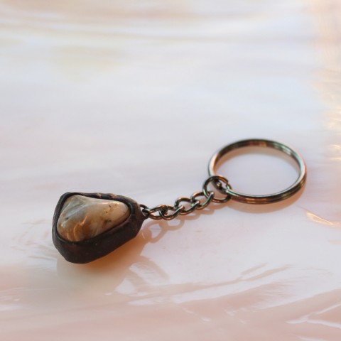 Přívěsek na klíče přívěsek kámen talisman kamínky klíčenka minerál tiffany cínování minerály cínovaný kameny kamínek pro štěstí na klíče 