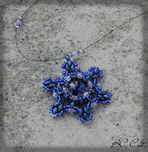 Má Večernice šperk přívěsek doplněk hvězda rivoli noc tmavomodrá večernice twin 