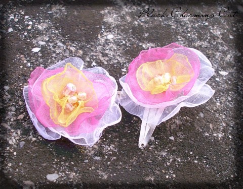 Flowers - sponky spona sponka květina květ kytička sponečka účes do vlasů 