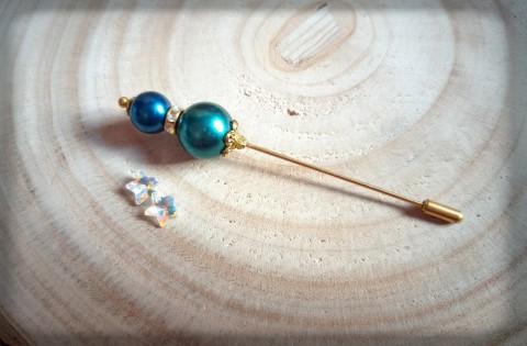 Ozdobná jehlice no.1 brož šperk šperky dárek doplněk jehlice klobouk perly špendlík krystyly 