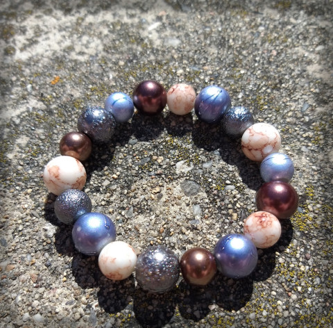 Pestrobarevný náramek no.2 šperk náramek korálky doplněk romantika barvy perličky perly pestrobarevný korále jednoduchost 