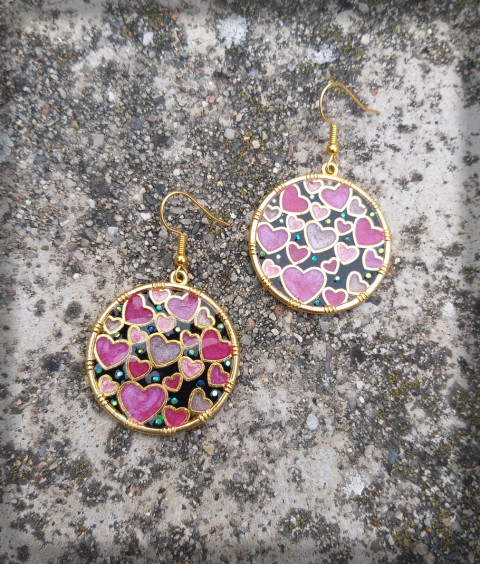 Ach ta láska - náušnice náušnice srdíčko láska zamilované veselé hravé valentýn náušničky minimalismus minimalistické pro radost cit srdce. 