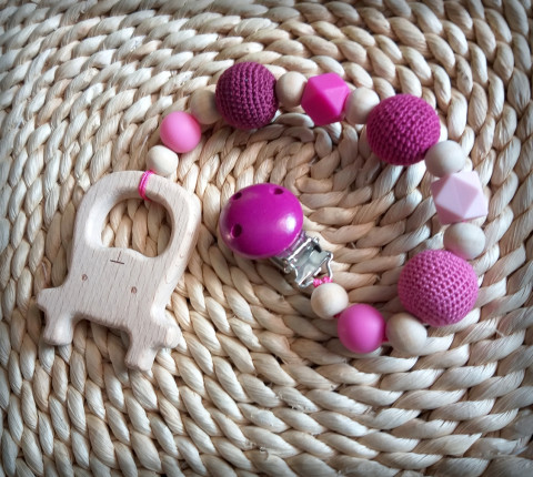 Kousátko - sobík no.3 dřevo korálky přírodní miminko korále klip sob sobík jelen jelínek mimi kousátko zoubky drobeček 