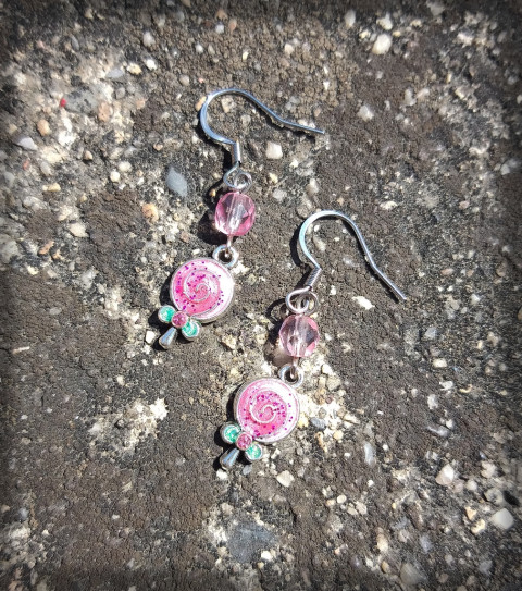 Mini lízátka no.2 šperk doplněk náušnice lízátko cukroví cukrárna cukrátko pamlsek mlsání 