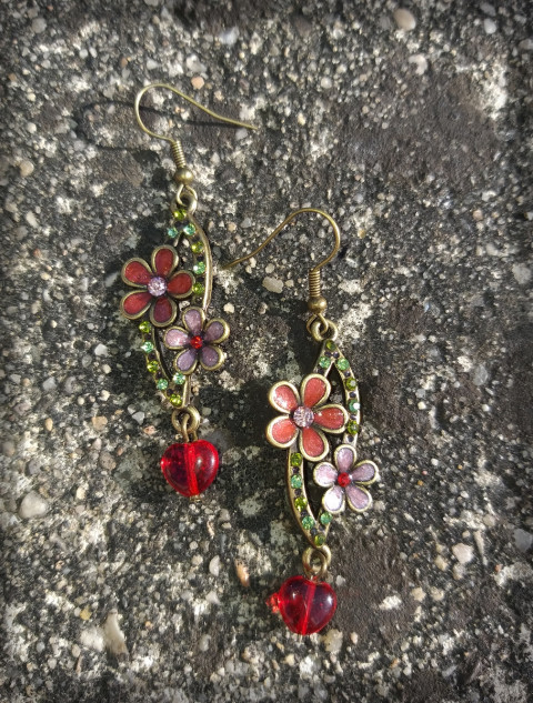 Rozkvetlá zahrada no.2 šperk doplněk náušnice květina květ kytička kytka korálek kvítek šaton popínavka luční kvítí 