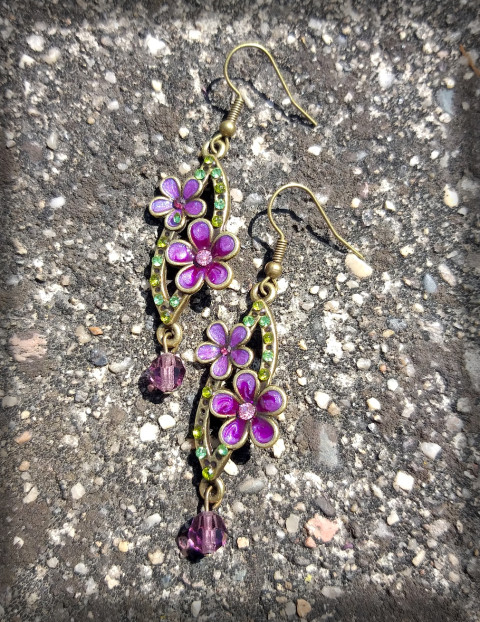 Rozkvetlá zahrada no.3 šperk doplněk náušnice květina květ kytička kytka korálek kvítek šaton popínavka luční kvítí 