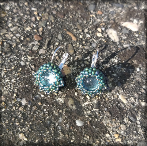 Pod listy kapradí šperk radost doplněk náušnice romantika něžné roztomilé drobné kapradí droboučké zelenáň 