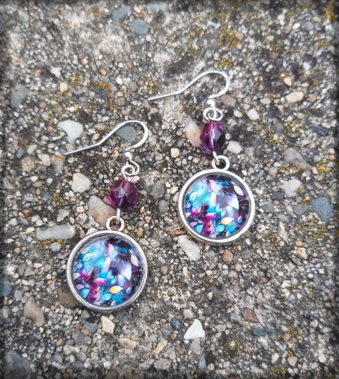 Barevné listí no.1 šperk radost doplněk náušnice romantika něžné roztomilé drobné kapradí droboučké zelenáň 