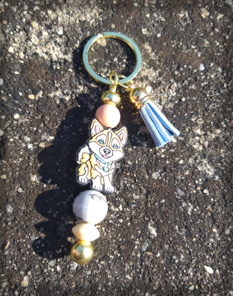 Pro milovníky psů - husky šperk přívěsek doplněk pes pejsek psík na tašku silikon na klíče vlčák psíček čivava husky 