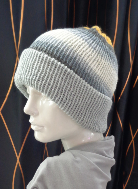 Pestrobarevný kulich no.2 kulich zima čepice pletení akryl duhový barevný veselý univerzální duha pestrobarevný unisex pokrývka hlavy módní doplněk hřeje 