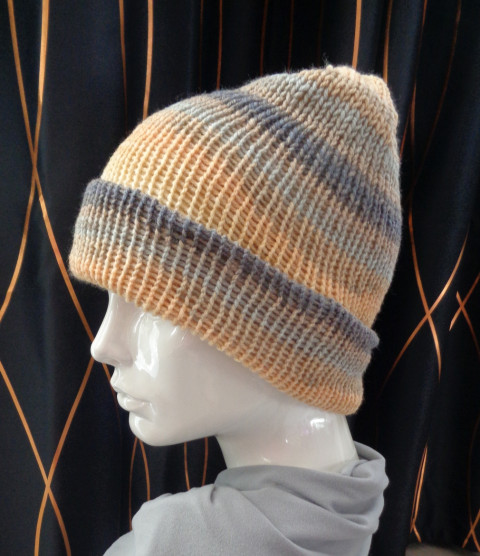 Pestrobarevný kulich no.5 kulich zima čepice pletení akryl duhový barevný veselý univerzální duha pestrobarevný unisex pokrývka hlavy módní doplněk hřeje 