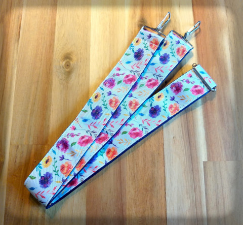 Nastavitelné ucho na tašku no.3 taška ucho veselý originál pestrobarevný nápadný vzorovaný popruh náhradní kabenka vyměnitelný 