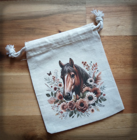 Sáček s nažehlovačkou no.8 pytlík sáček váček obal obrázek drobnost zvířátko 