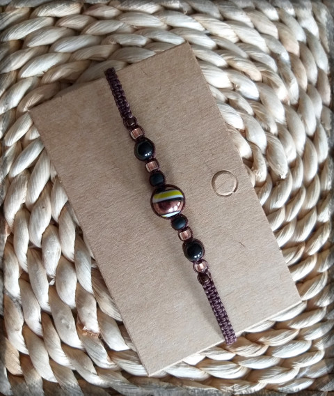 Drhaný náramek no.19 šperk náramek korálky doplněk retro kroužek mazlíček drhání shambala drhaný kuh milovník 