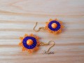 Náušnice šité oranžovky