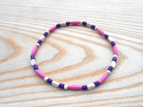 Korále dřevěné fialovobéžorůžové dřevěný dřevěné náhrdelník pestrobarevné dárek korálky fialová růžová dívčí narozeniny béžová dětské fialové fialový růžový růžové korále pružný pánské béžový pruženka pro děti do školy na krk do školky béžové chlapecké proženy navlékané 