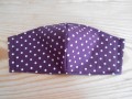 Rouška fialová a bílými puntíky