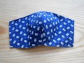 Rouška modrá s kytičkami