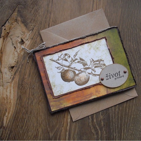 Přání sadařské jabloň strom narozeniny přání gratulace jablíčka svátky karta sad 