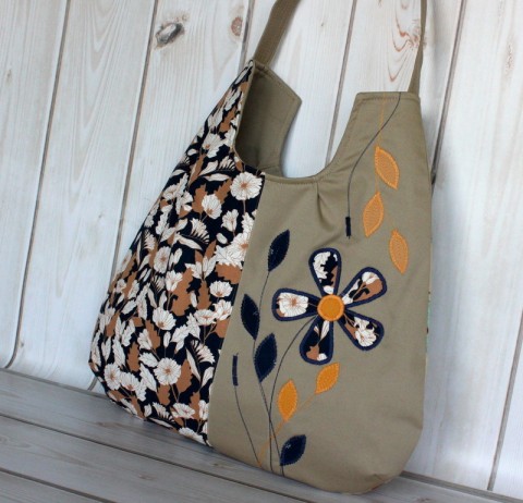 staré dobré časy :-) kabelka taška bavlna bílá černá len písmo 