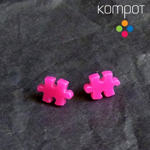 PUZZLE, pecky :: růžové chirurgická plast antialergický plastové hypoalergenní alergiky antialergenní plexi kompot alergie chirurgická ocel plexisklo plexiglass nealergizující chirurgický pacle paclík paclíky pazle pucle puclíky puclík 